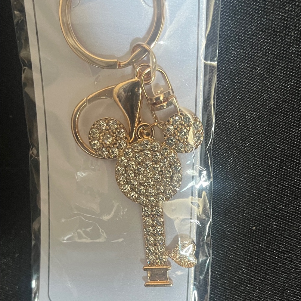 Fashion Jewelry Gold Glitter Mouse Key Holder - Picture 4 of 6